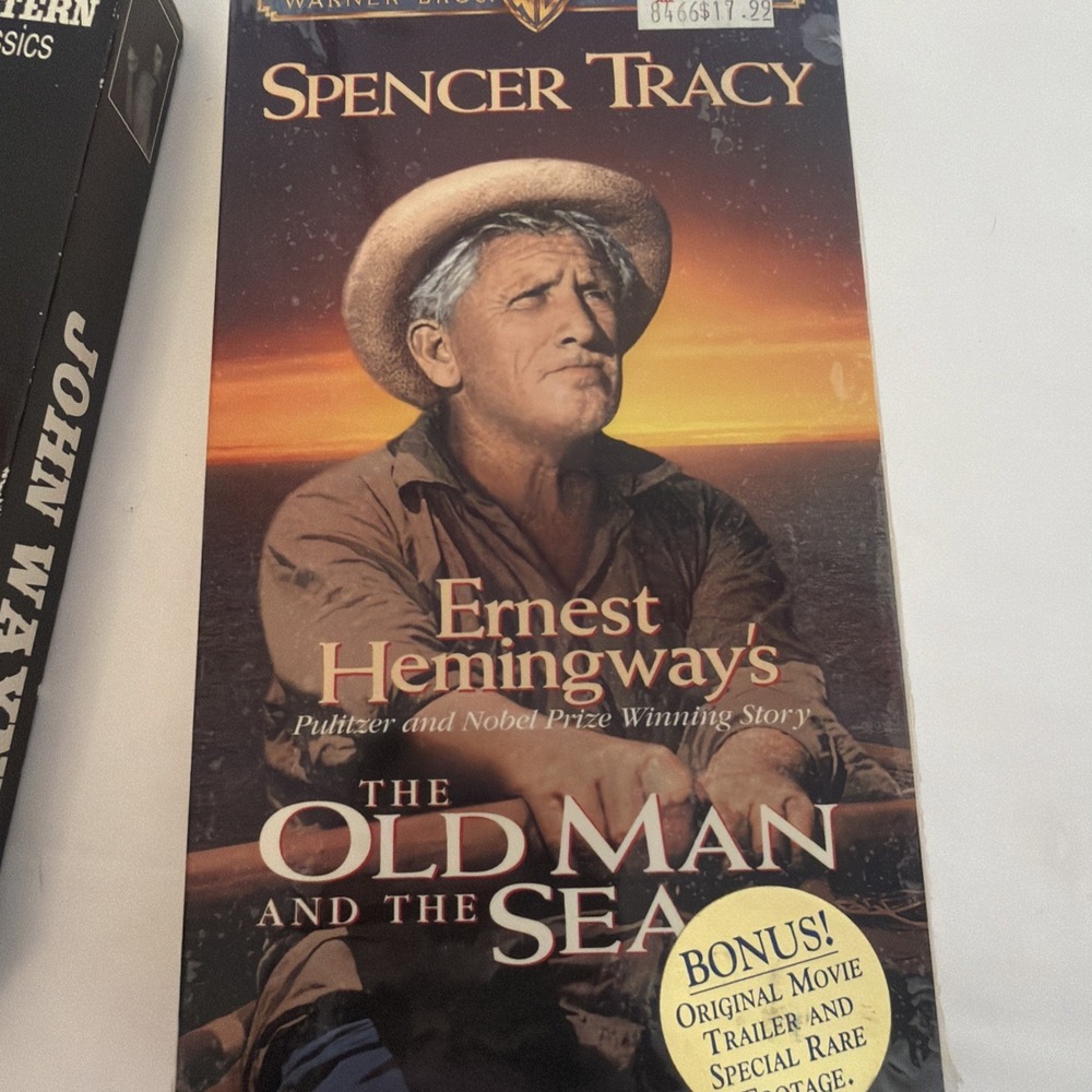 2 VHS John Wayne Western Classics And Spencer Tracy The Old Man And The Sea - Picture 5 of 6